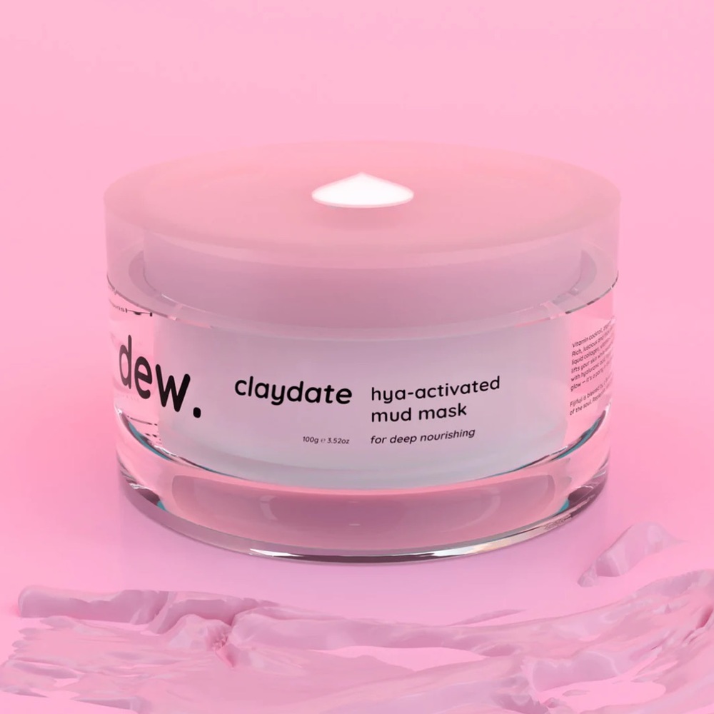 Dew of the gods Claydate Hya-activated Pink Clay Mask for Deep Nourishing